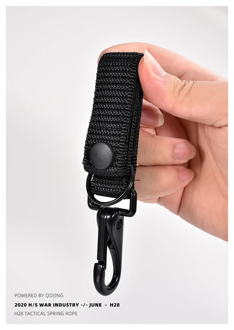 Military Specification Nylon Belt Waistband Key Ring High Density Velcro Key Chain Removable Durable Hanging Buckle Keychain H28