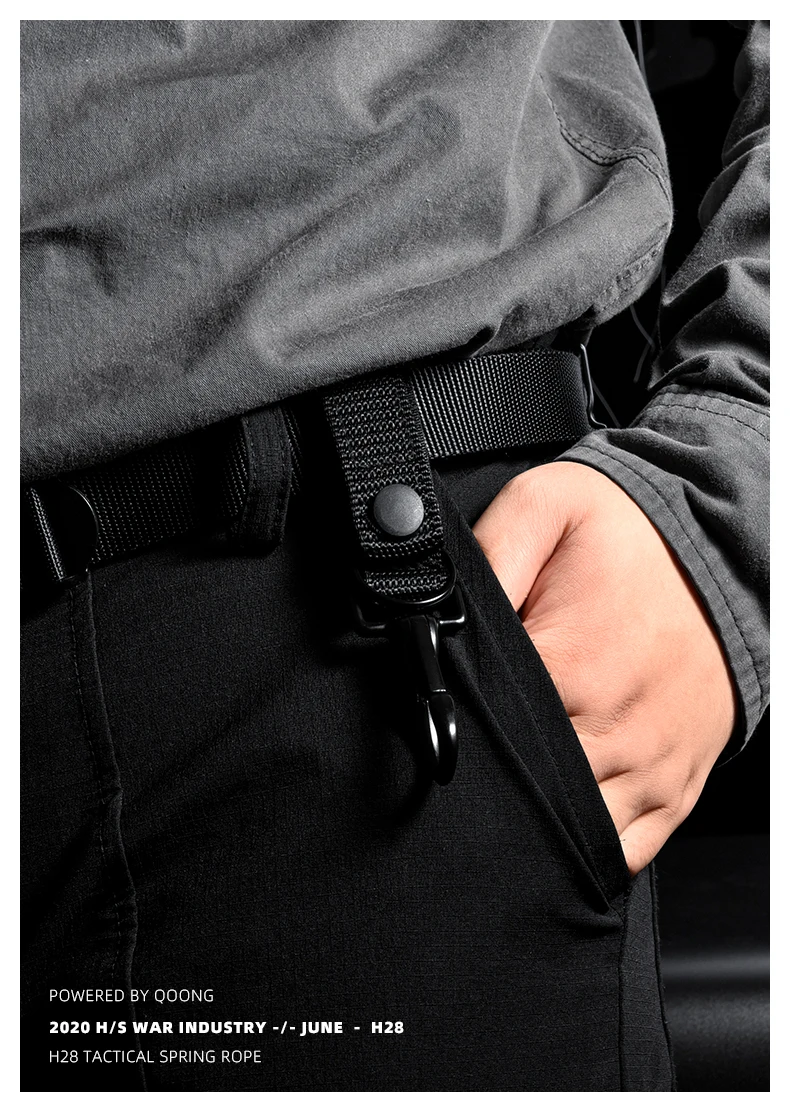 Military Specification Nylon Belt Waistband Key Ring High Density Velcro Key Chain Removable Durable Hanging Buckle Keychain H28