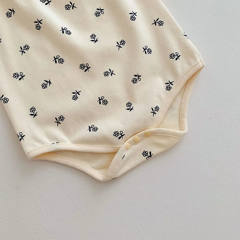 MILANCEL 2024 Summer Baby Bodysuits Cotton Infant Girls One Piece Sleeveless Camisole Bodysuit
