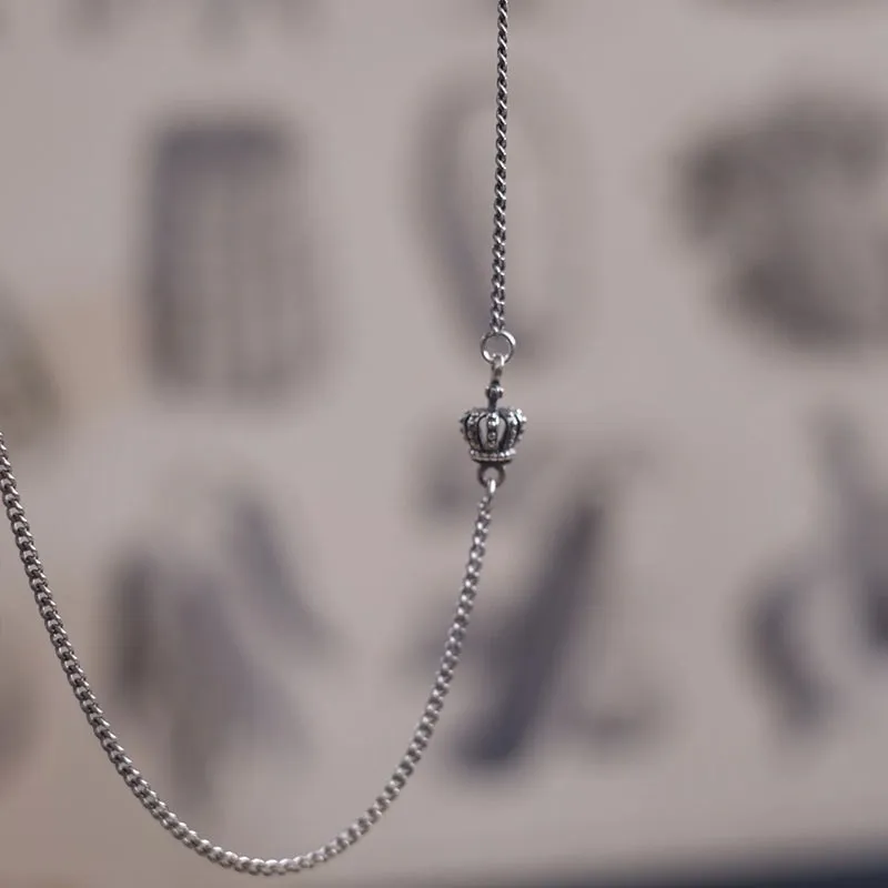 Best Sell Trendy Square Green Crystal Retro Thai Silver Ladies Pendant Necklace Jewelry For Women Short Chains Never Fade