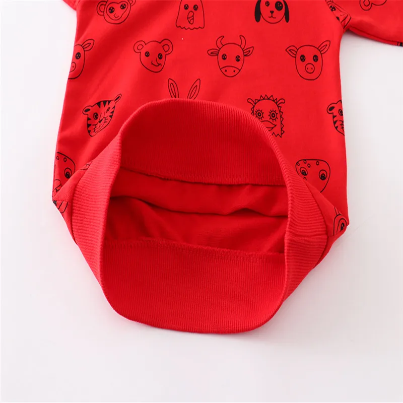 Jumping Meters New Arrival Apples Print Girls Sweatshirts Hot Selling Children's Clothes Long Sleeve Autumn Shirts