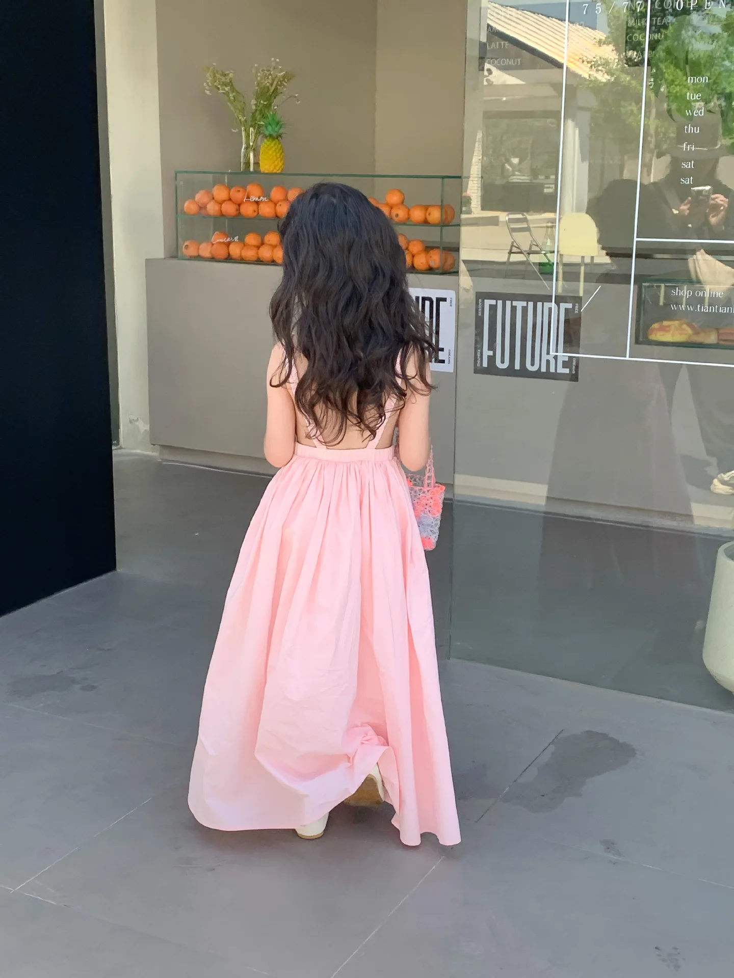 Children Clothing Girls Dress Holiday Style 2023 Summer Girls Backless Temperament Sweet Suspender Princess Long Casual Dress