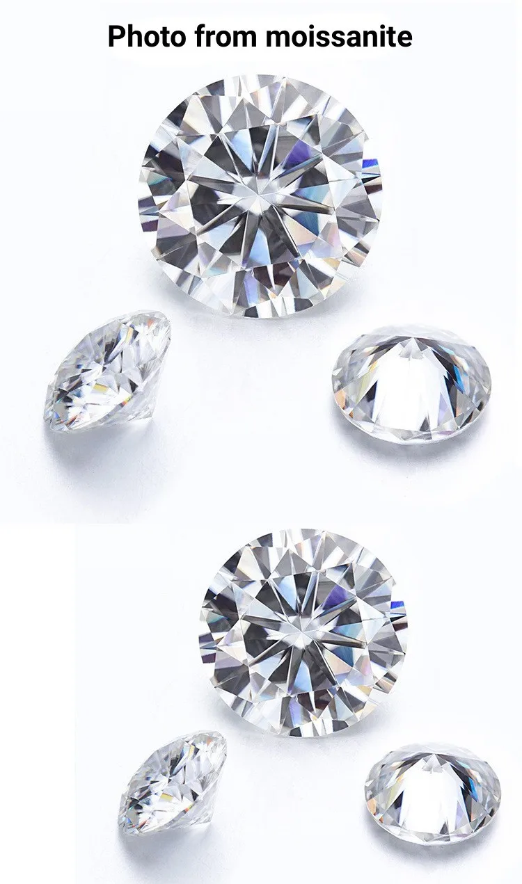 Butterflykiss S925 Sterling Silver Gold Plated D Color Moissanite Stud Earrings For Women Top Quality Sparkling Wedding Jewelry