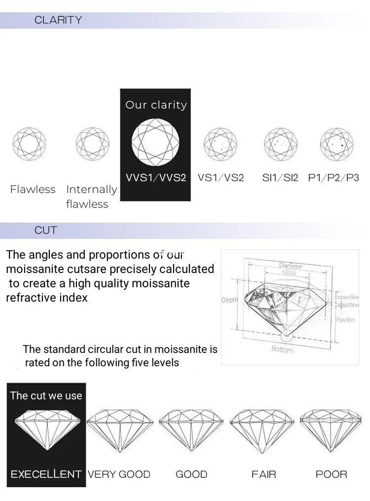 Butterflykiss S925 Sterling Silver Gold Plated D Color Moissanite Stud Earrings For Women Top Quality Sparkling Wedding Jewelry