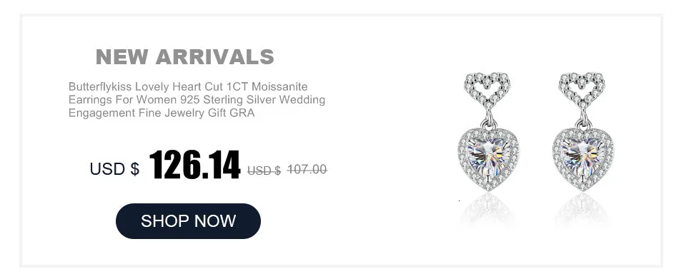 Butterflykiss S925 Sterling Silver Gold Plated D Color Moissanite Stud Earrings For Women Top Quality Sparkling Wedding Jewelry