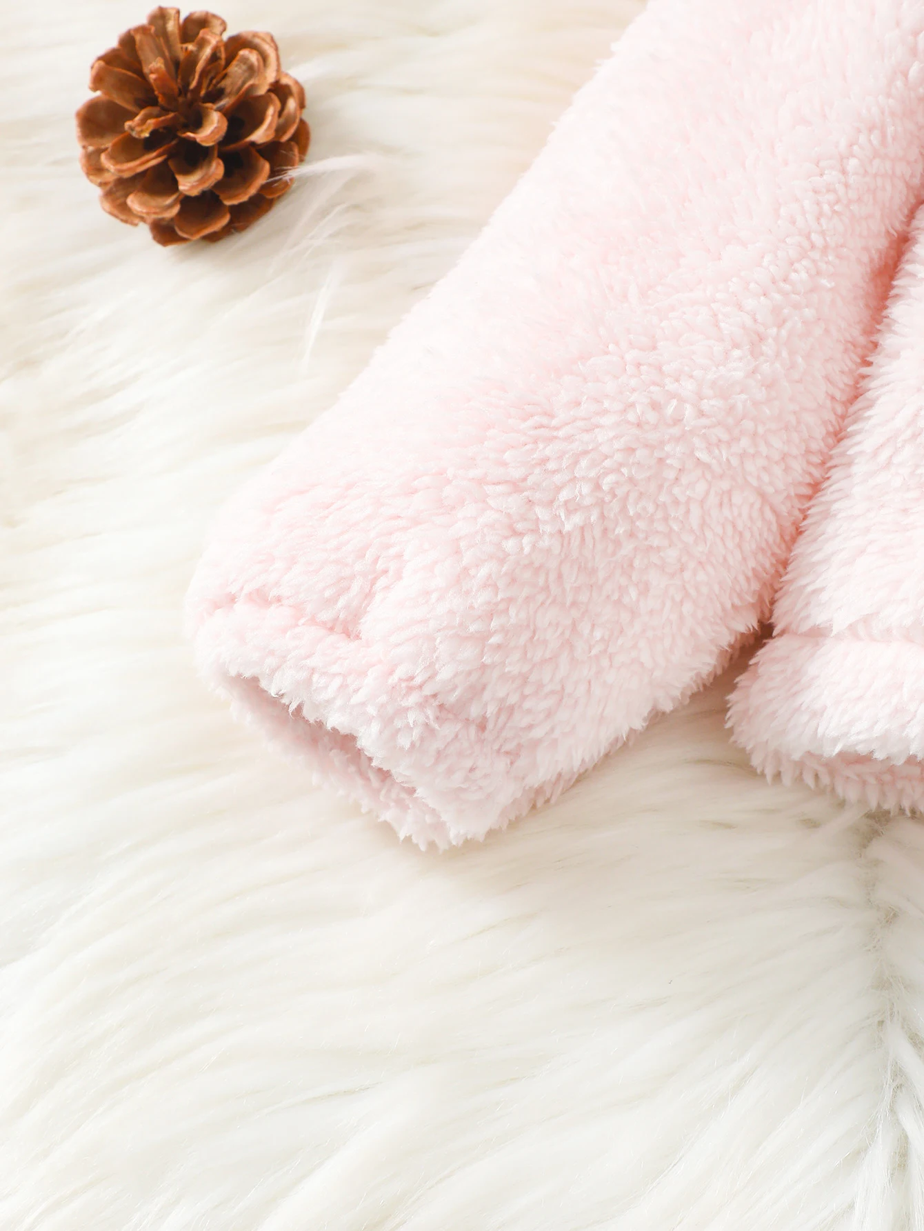 2-8 Years Kids Girl Plush Overcoat Long Sleeves Lapel Zippered Coat for Winter Outdoor Wear Fashion Color Blocking Warm Top