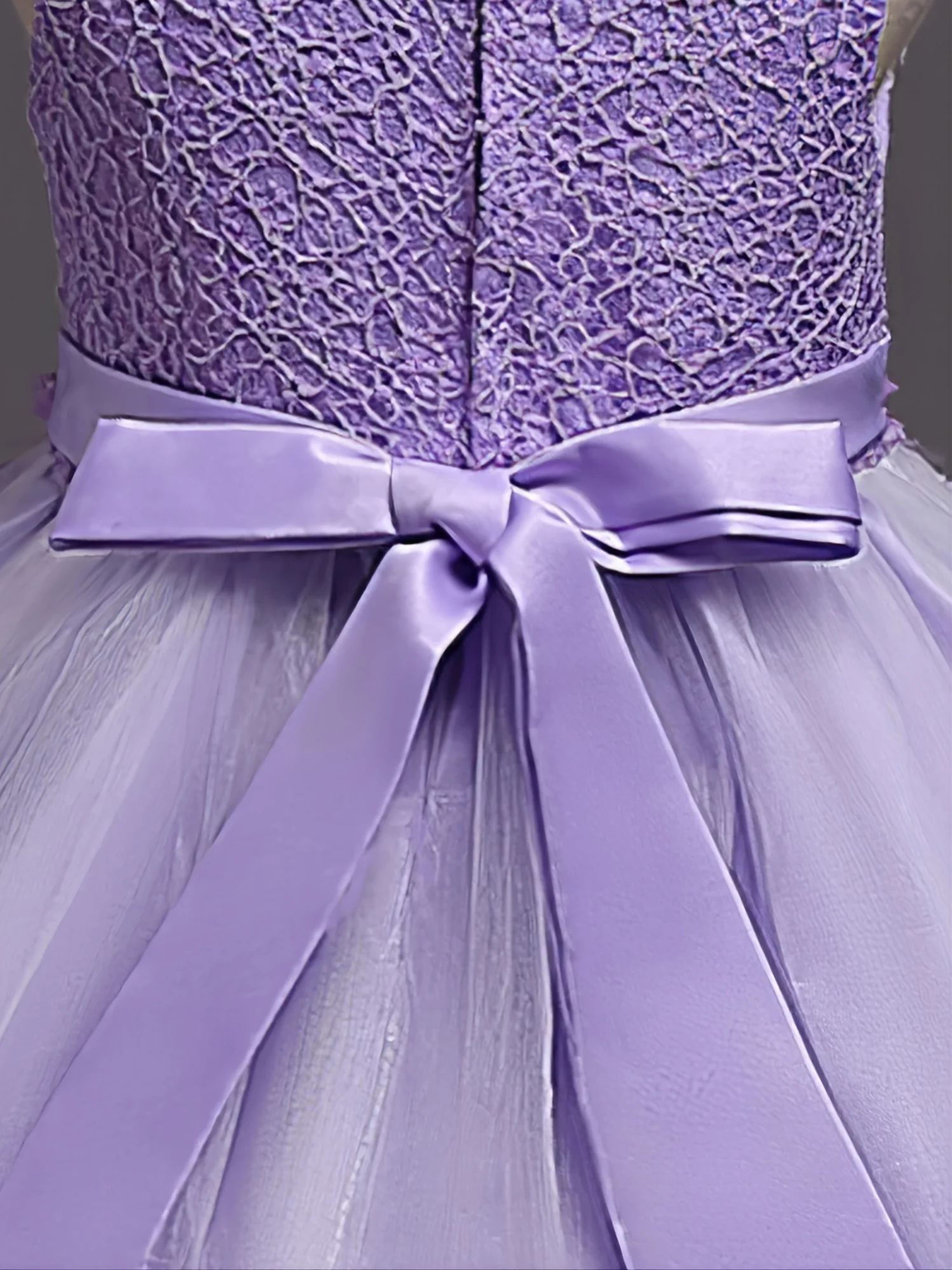 Girls Sleeveless Lace Floral Princess Dresses#981