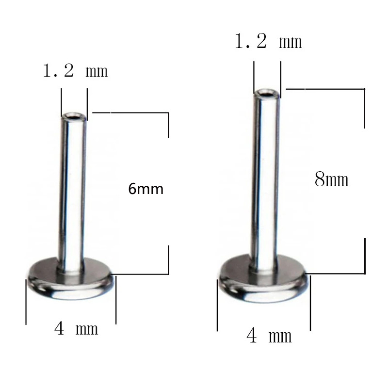 ASTM F136 Titanium PIERC 7 CZ Marquise With Tri-bead Cluster Threaded Top Ear Cartilage Earrings Lip Ring Stud Piercing Jewelry