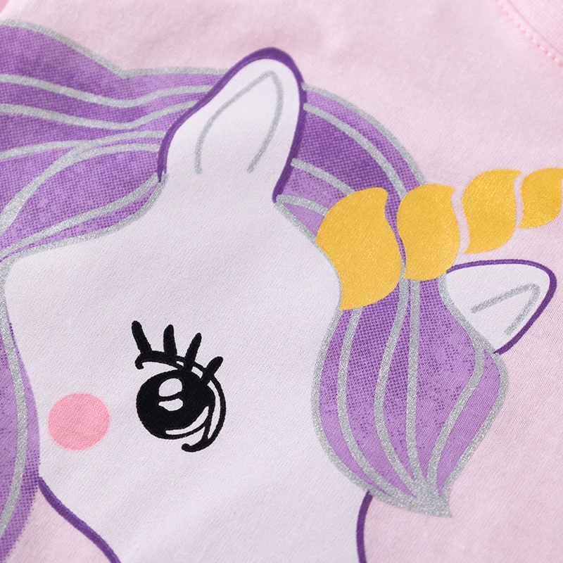 Little maven Summer Costume for Girl Suits Animal Unicorn Prints Cotton Kids Girls Clothes Set Children Boutique Outfits