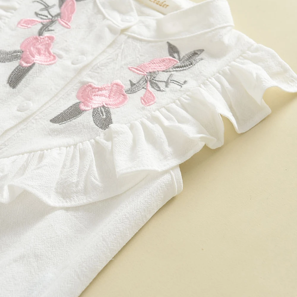 Bear Leader Girls' Clothing Set 2025 Summer New Casual Children's Embroidered Sleeveless Shirt+Shorts Set Girls' Baby Clothing