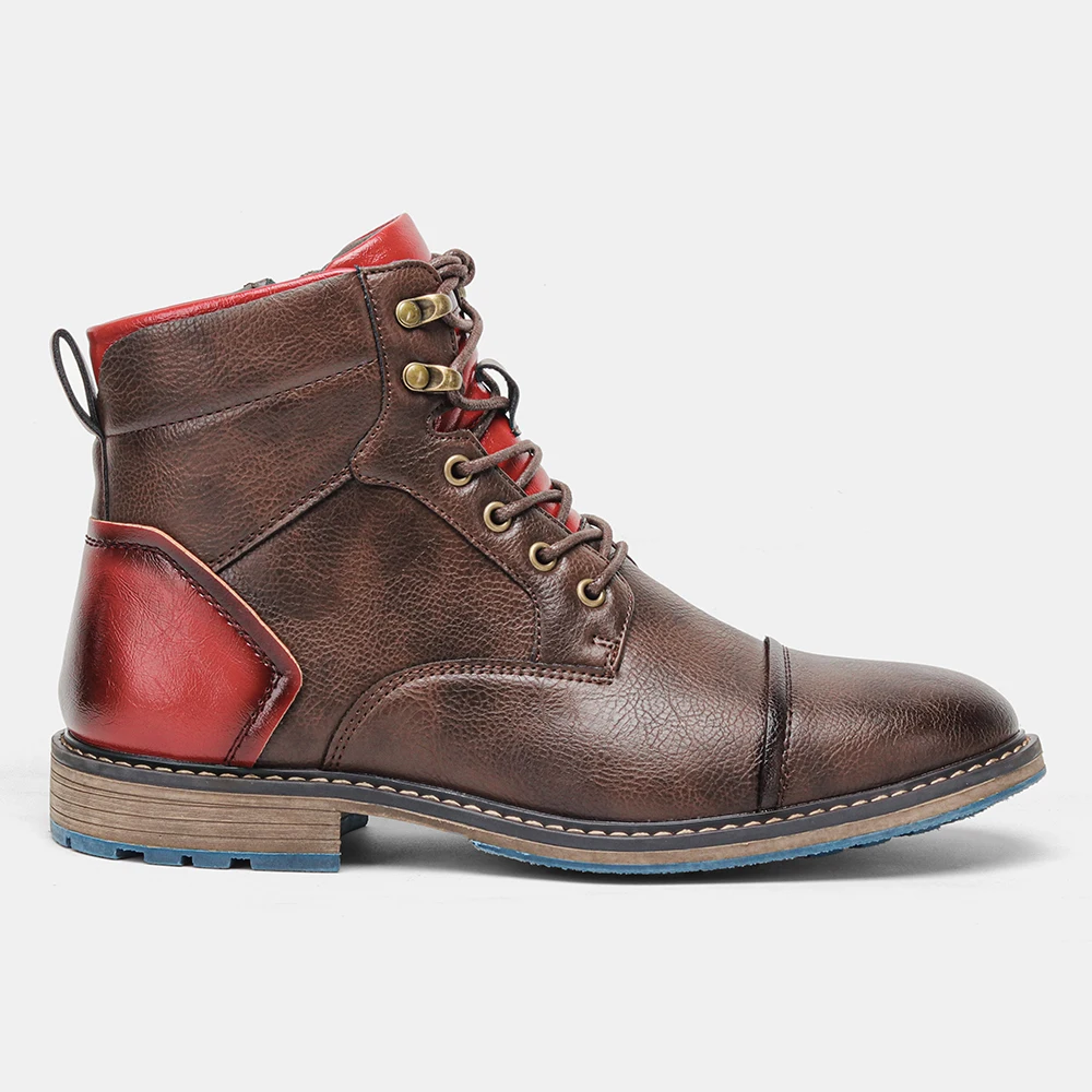 Size 7~13 Retro Men Boots 2023 Fashion Comfortable Spring Leather Boots