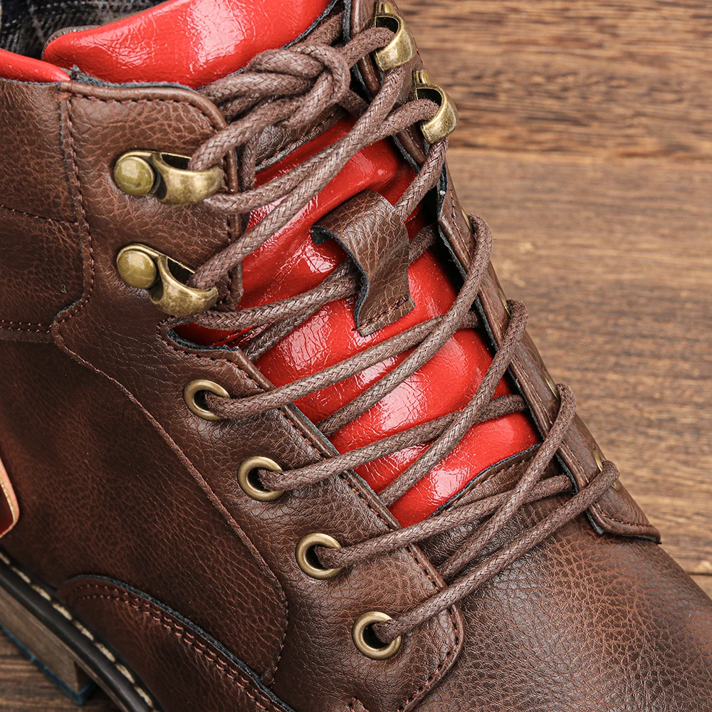Size 7~13 Retro Men Boots 2023 Fashion Comfortable Spring Leather Boots