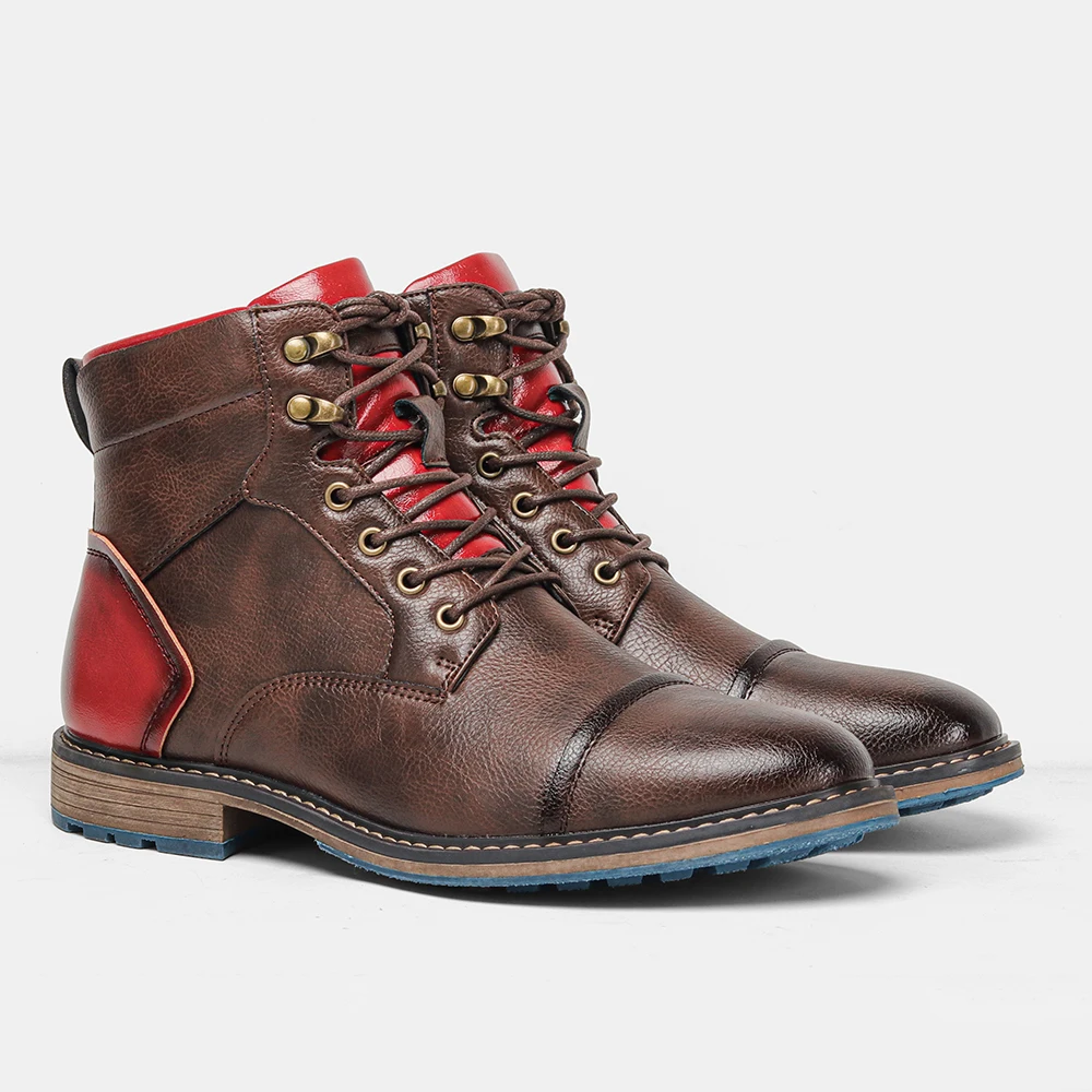 Size 7~13 Retro Men Boots 2023 Fashion Comfortable Spring Leather Boots