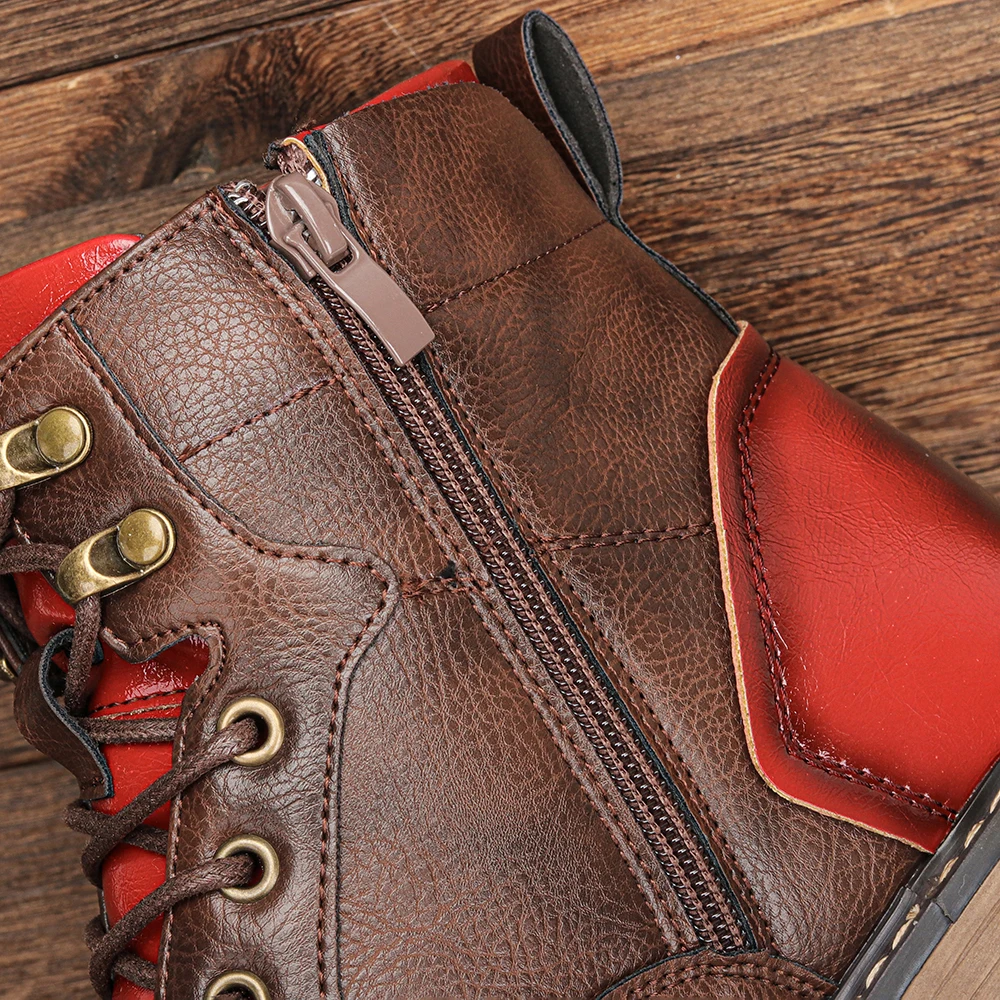 Size 7~13 Retro Men Boots 2023 Fashion Comfortable Spring Leather Boots