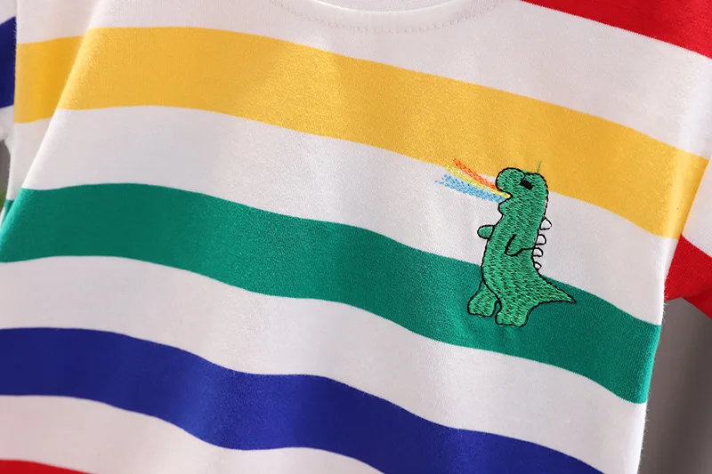 Summer Cute Cartoon Dinosaur Fashion Children O-neck T-shirt+Shorts+Bag Toddler Baby Boys Girls Clothes Set New Kids Tracksuits