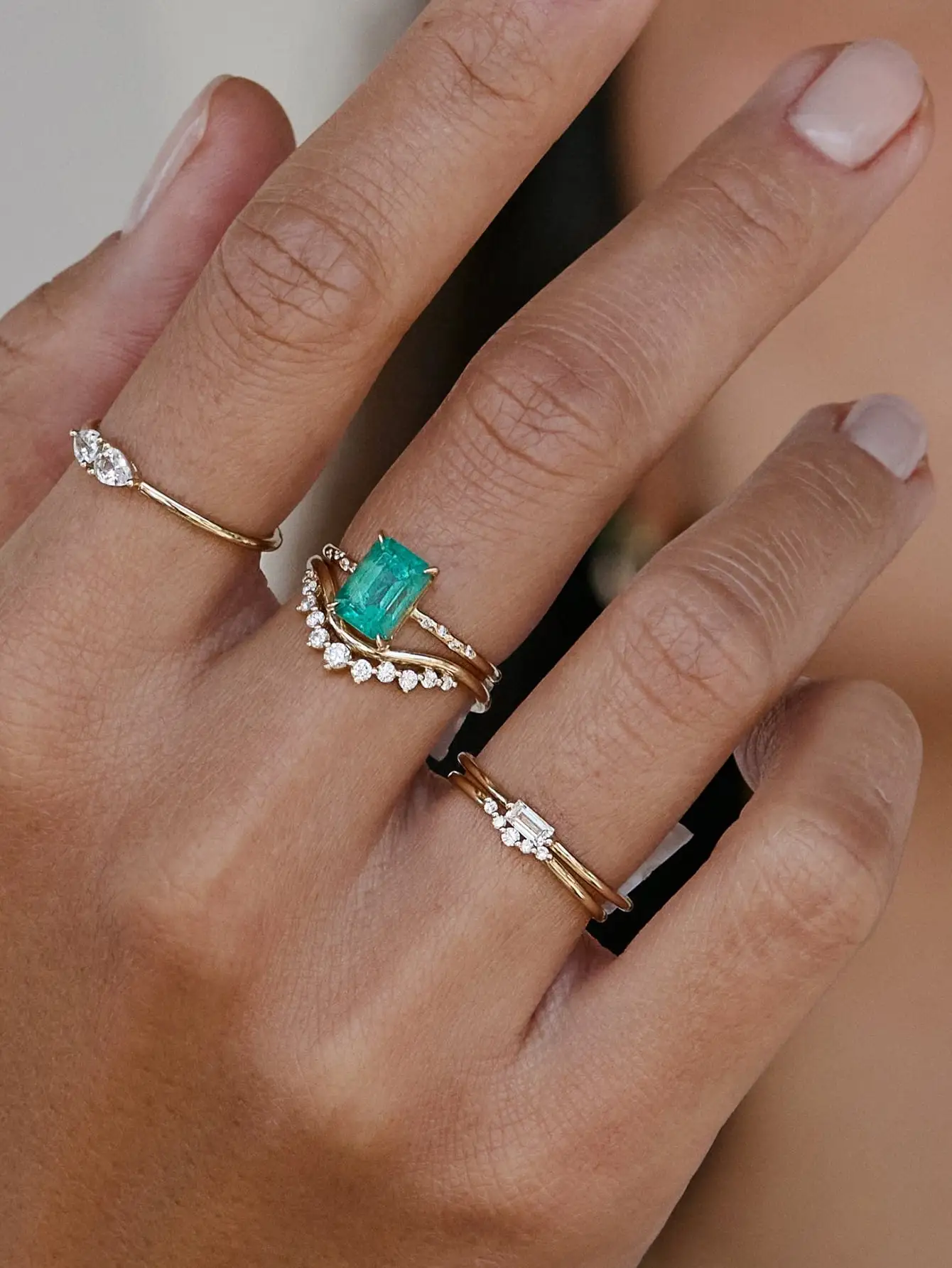 100% 925 Sterling Silver New Fashion Women's Advanced Design Sense Simple Crown Zircon Gold Plated Ring Daily Matching