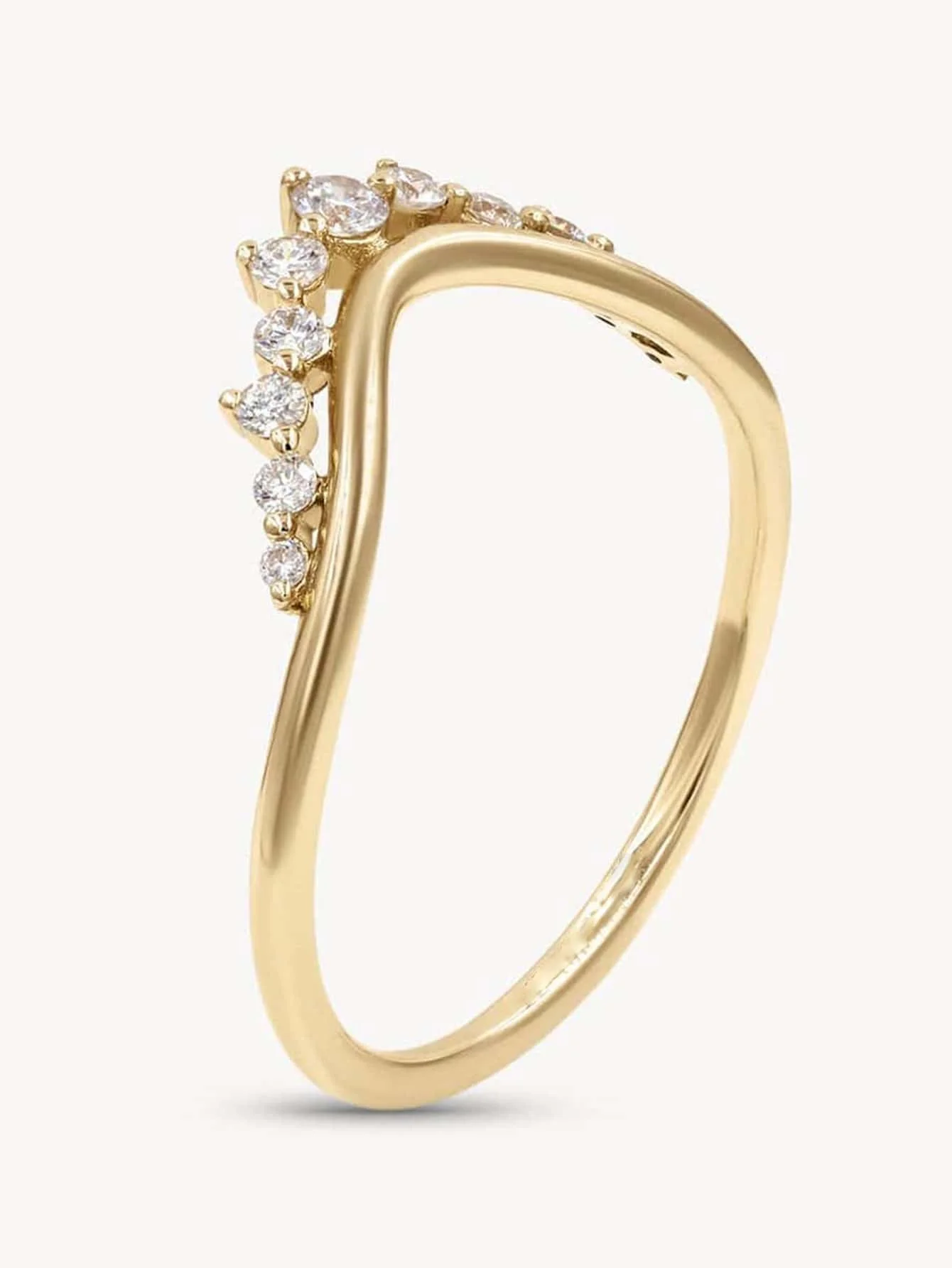 100% 925 Sterling Silver New Fashion Women's Advanced Design Sense Simple Crown Zircon Gold Plated Ring Daily Matching