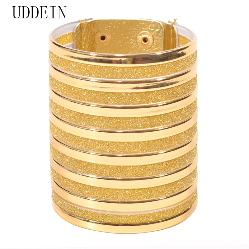 UDDEIN Vintage Statement Choker Necklace & Pendant Gold Color Leather African Jewelry For Women Torques Collar Maxi Necklace Set