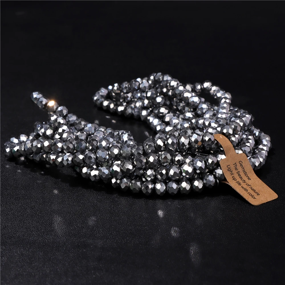 Wholesale 5 strand/lot Faceted Austrian Crystal Bead Rondelle Loose Spacer AB Color Glass Beads For Jewelry Making Accessories