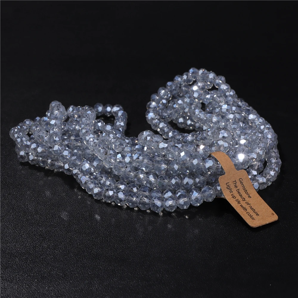 Wholesale 5 strand/lot Faceted Austrian Crystal Bead Rondelle Loose Spacer AB Color Glass Beads For Jewelry Making Accessories