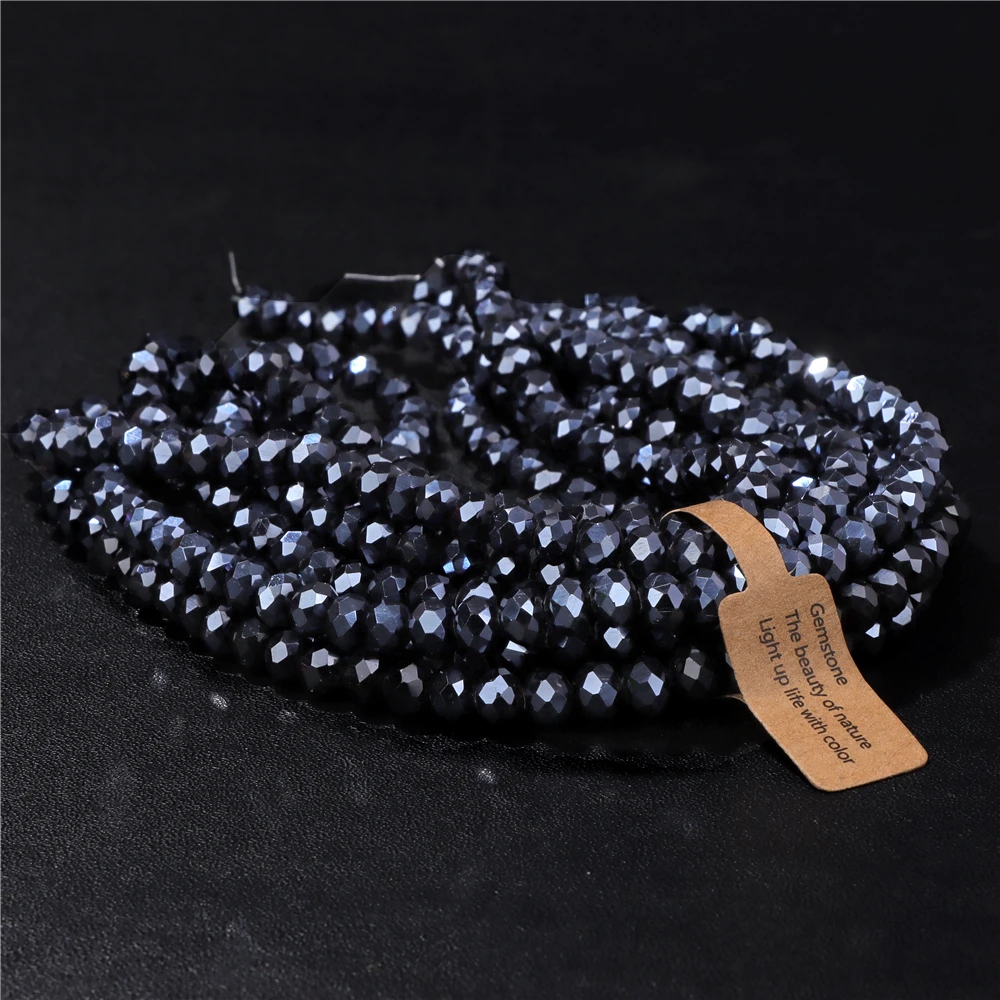 Wholesale 5 strand/lot Faceted Austrian Crystal Bead Rondelle Loose Spacer AB Color Glass Beads For Jewelry Making Accessories