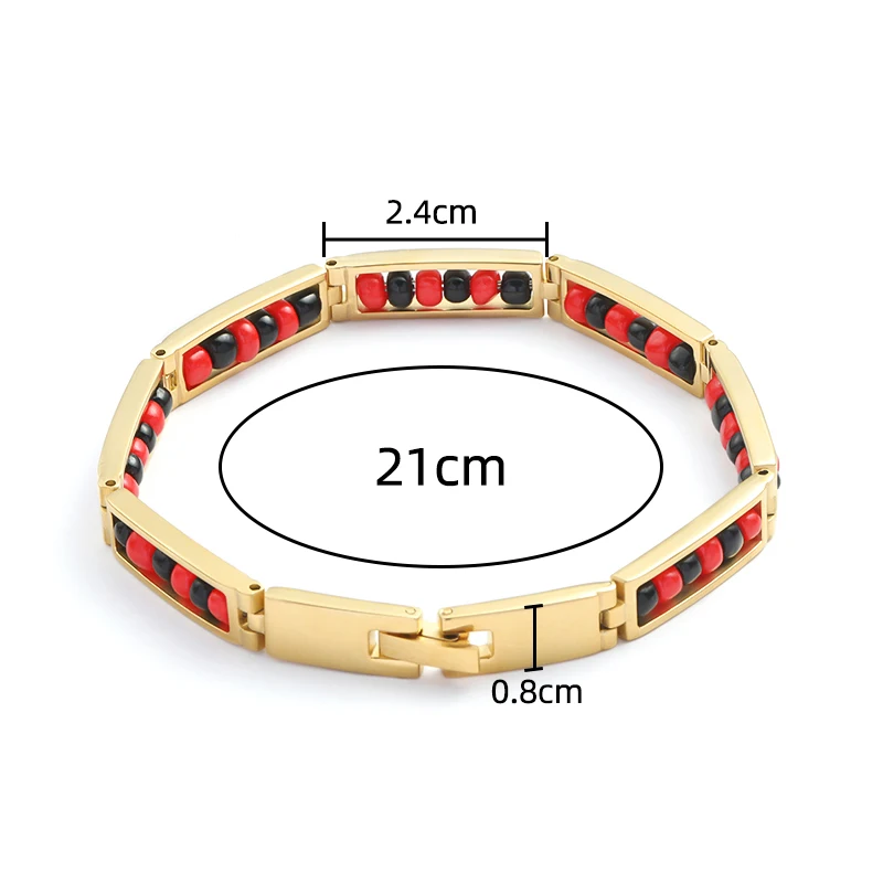 GD Hot Trend Stainless Steel Holiday Devise Lucky Amulet Beads Bangle For Women Trend Couple Bracelet Holiday Gifts