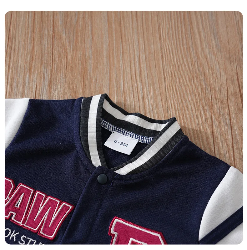 0-18 Baby Jumpsuit Casual Letter Embroidery For Comfortable And Soft Boys And Girls Summer Short Sleeved Newborn Clothes