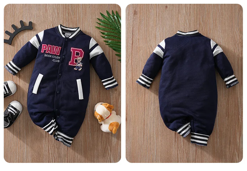 0-18 Baby Jumpsuit Casual Letter Embroidery For Comfortable And Soft Boys And Girls Summer Short Sleeved Newborn Clothes
