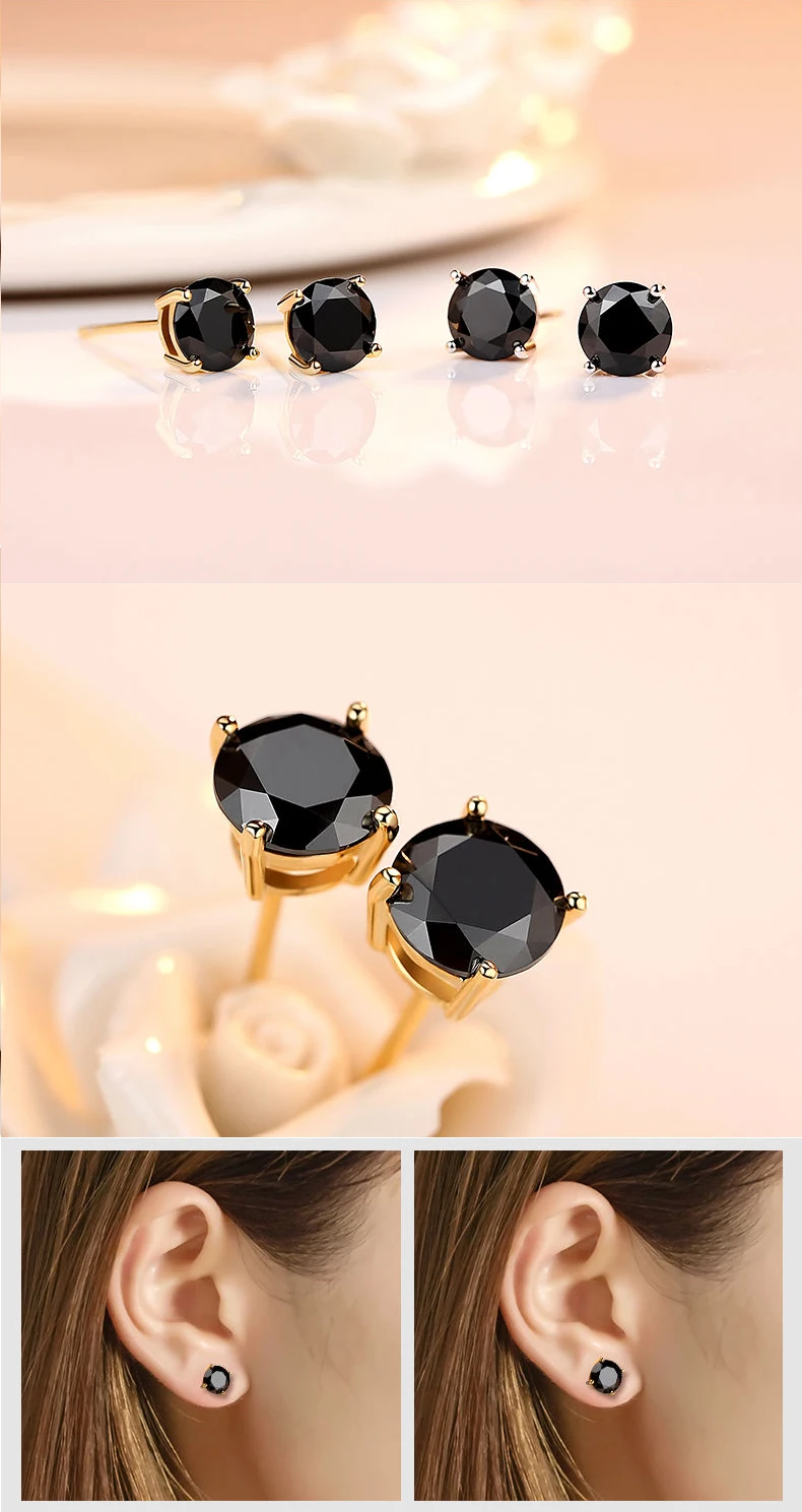 D Color VVS1 Moissanite Square Stud Earrings Women 925 Sterling Silver Moissanita Ear Studs Platinum Finish Pass Diamond Tester