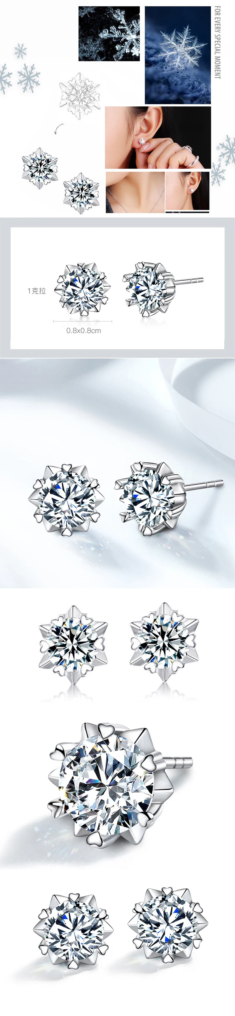 D Color VVS1 Moissanite Square Stud Earrings Women 925 Sterling Silver Moissanita Ear Studs Platinum Finish Pass Diamond Tester