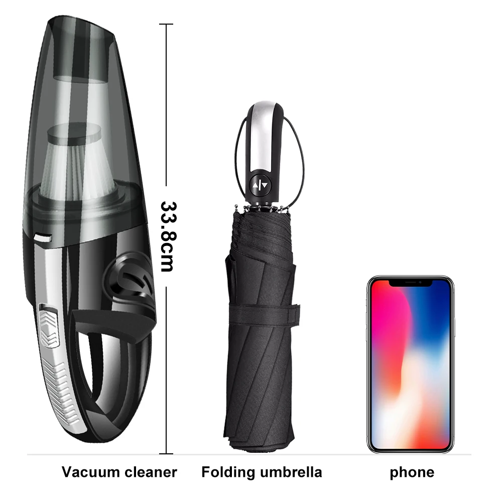 Wireless Vacuum Cleaner Powerful Cyclone Suction Rechargeable Handheld Car Vacuum Cleaner Quick Charge for Car Home Pet Hair