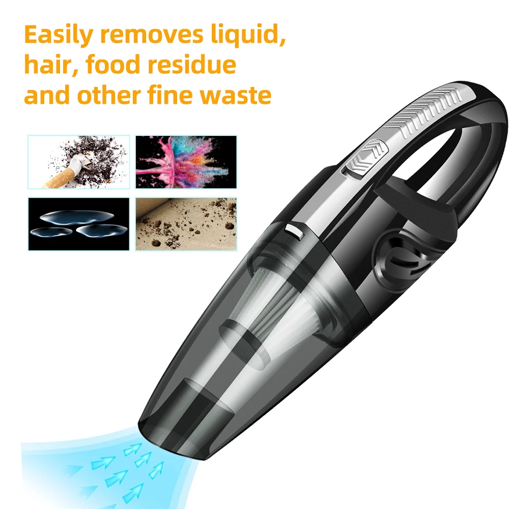 Wireless Vacuum Cleaner Powerful Cyclone Suction Rechargeable Handheld Car Vacuum Cleaner Quick Charge for Car Home Pet Hair