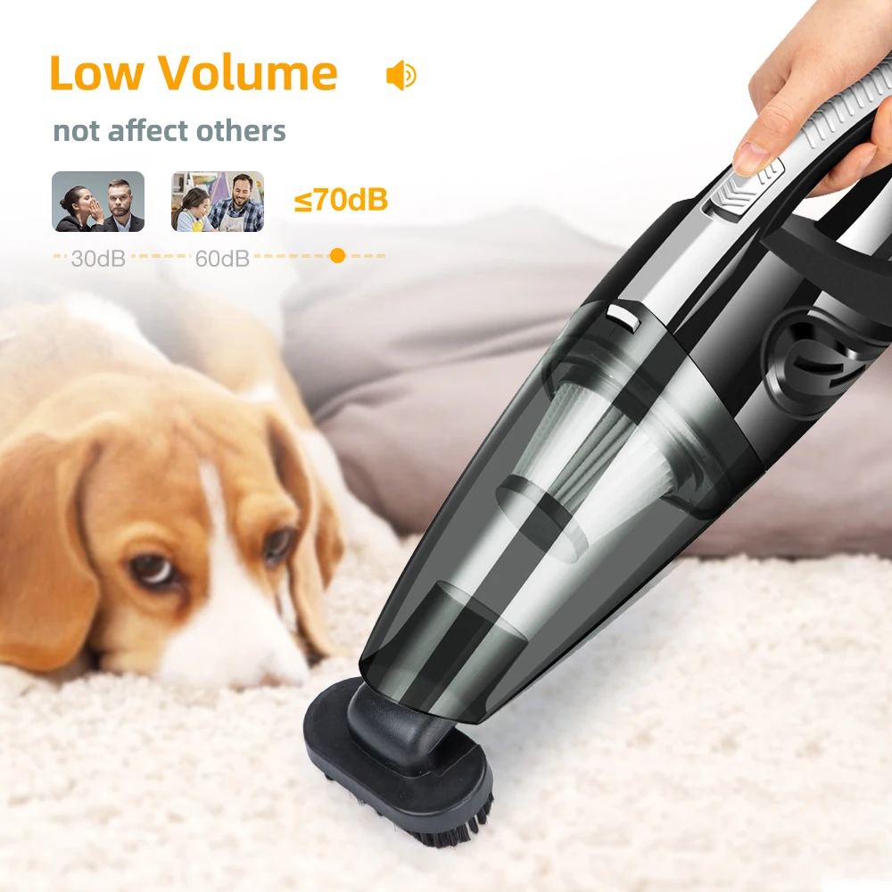 Wireless Vacuum Cleaner Powerful Cyclone Suction Rechargeable Handheld Car Vacuum Cleaner Quick Charge for Car Home Pet Hair