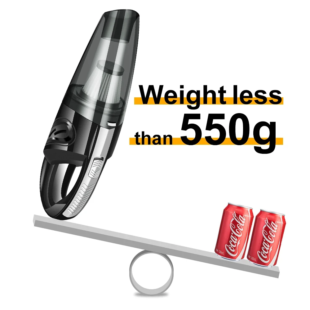 Wireless Vacuum Cleaner Powerful Cyclone Suction Rechargeable Handheld Car Vacuum Cleaner Quick Charge for Car Home Pet Hair