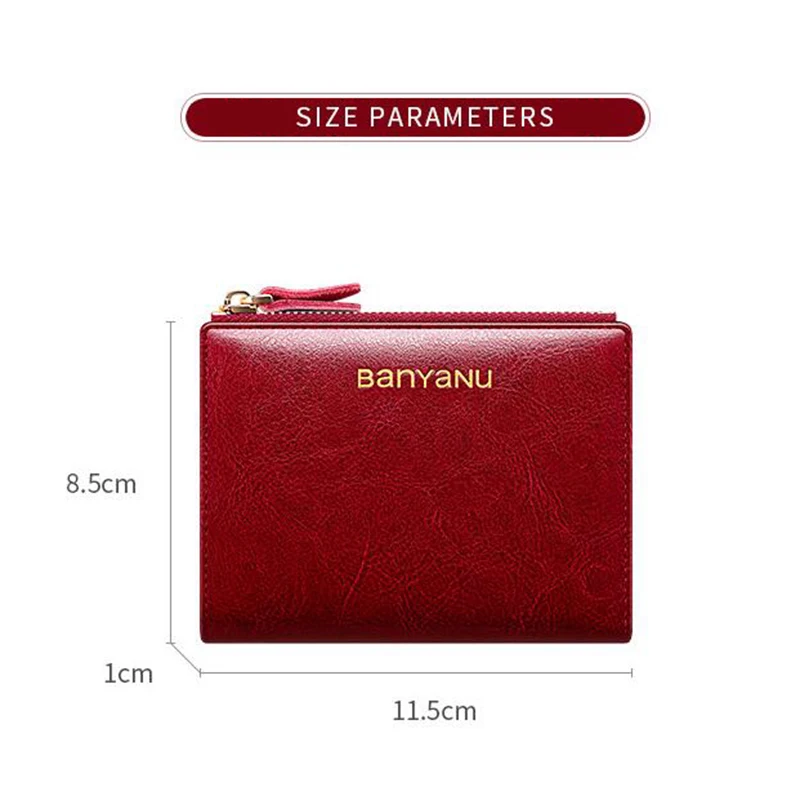 Anti RFID Woman Small Genuine Leather Purse New Design Ultra Thin Coin Wallet for Women Fashion Gifts