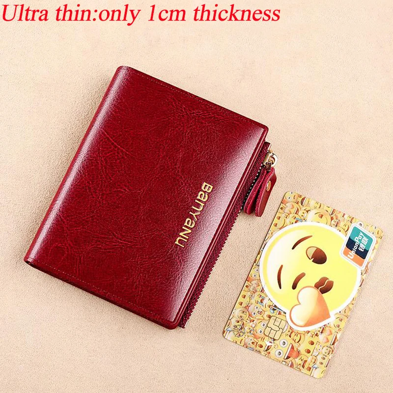 Anti RFID Woman Small Genuine Leather Purse New Design Ultra Thin Coin Wallet for Women Fashion Gifts