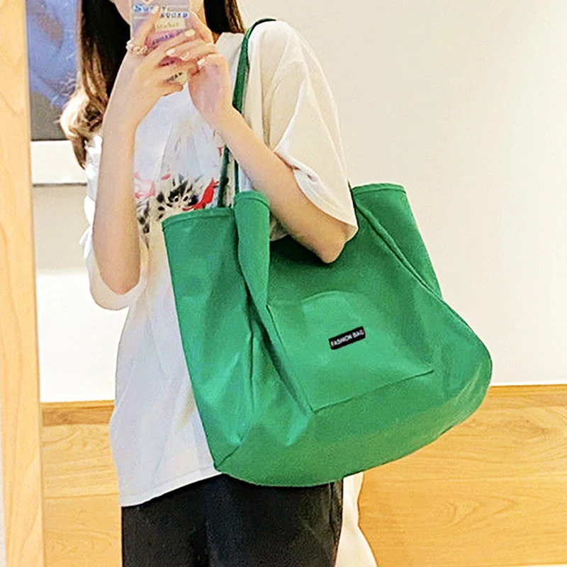 Korean style Canvas Tote Bags For Women Large Capacity Handbag Casual Shoulder Bag Shopping Bag Gilr Purse