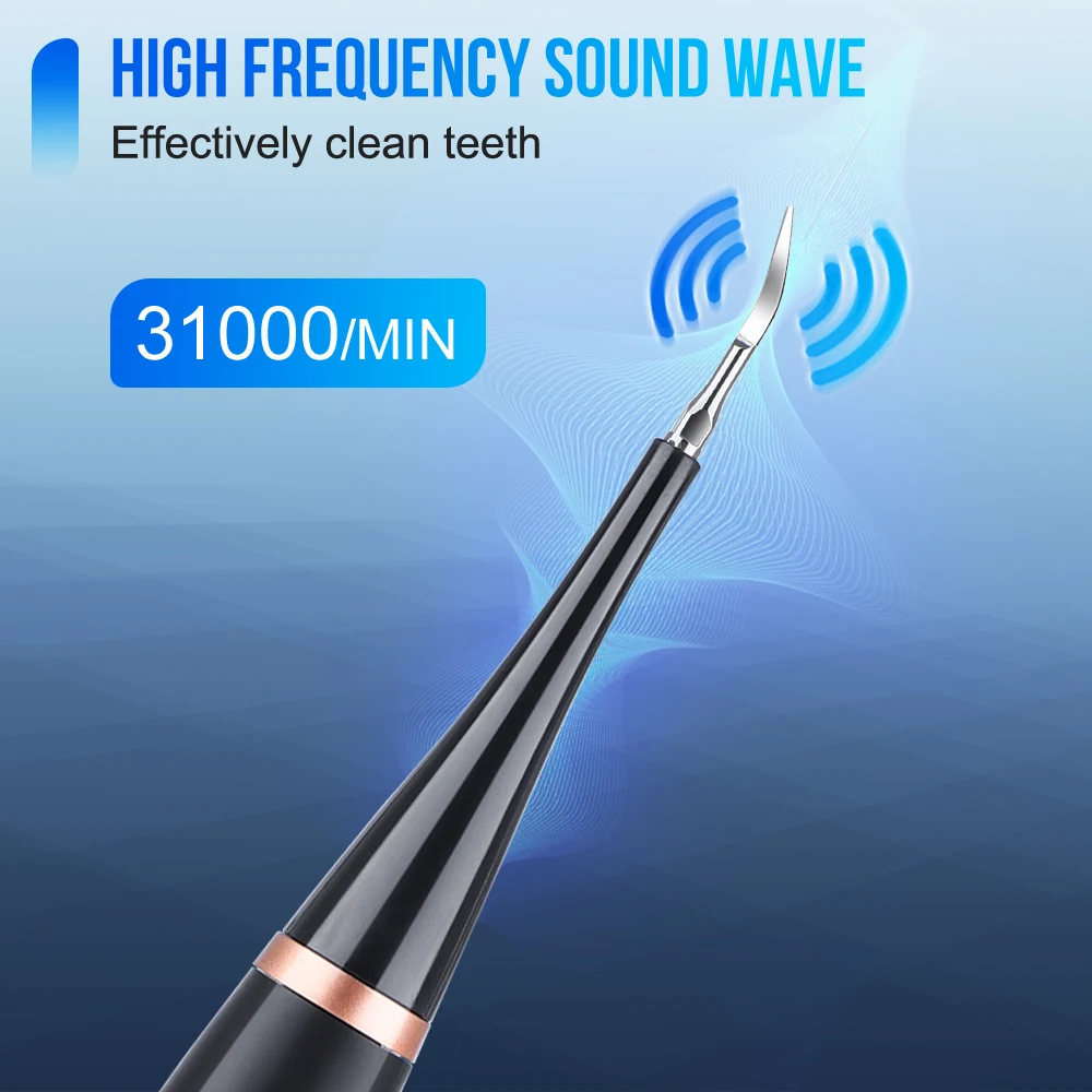 Dental Scaler Ultrasonic Scaler Tooth Cleaner Dental Stone Removal Electric Sonic Plaque Remover for Teeth Stain Tartar