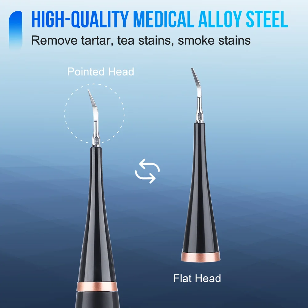 Dental Scaler Ultrasonic Scaler Tooth Cleaner Dental Stone Removal Electric Sonic Plaque Remover for Teeth Stain Tartar