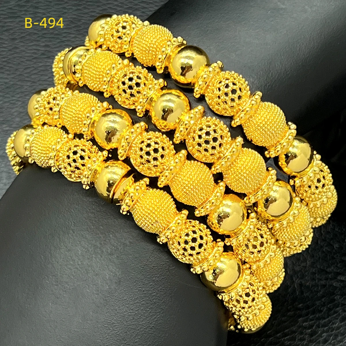ANIID Luxury Dubai 24k Gold Color Bangles For Women Arabic Bridal Charm Bracelet Nigerian Wedding Gift African Jewelry Party