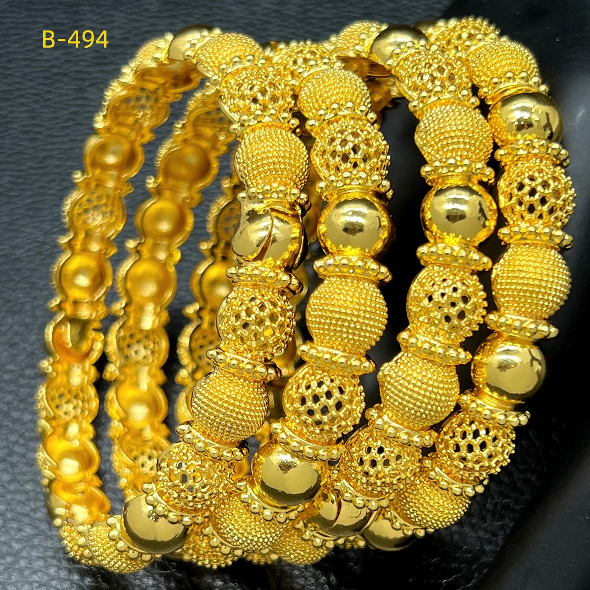 ANIID Luxury Dubai 24k Gold Color Bangles For Women Arabic Bridal Charm Bracelet Nigerian Wedding Gift African Jewelry Party