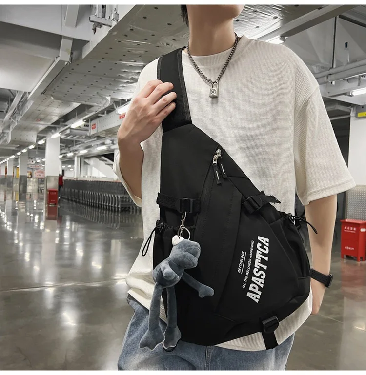New Y2k Portable Light Nylon Crossbody Bag Trendy Rucksack Travel Shoulder Bag Casual knapsack Outdoor Sports Unisex Chest Packs