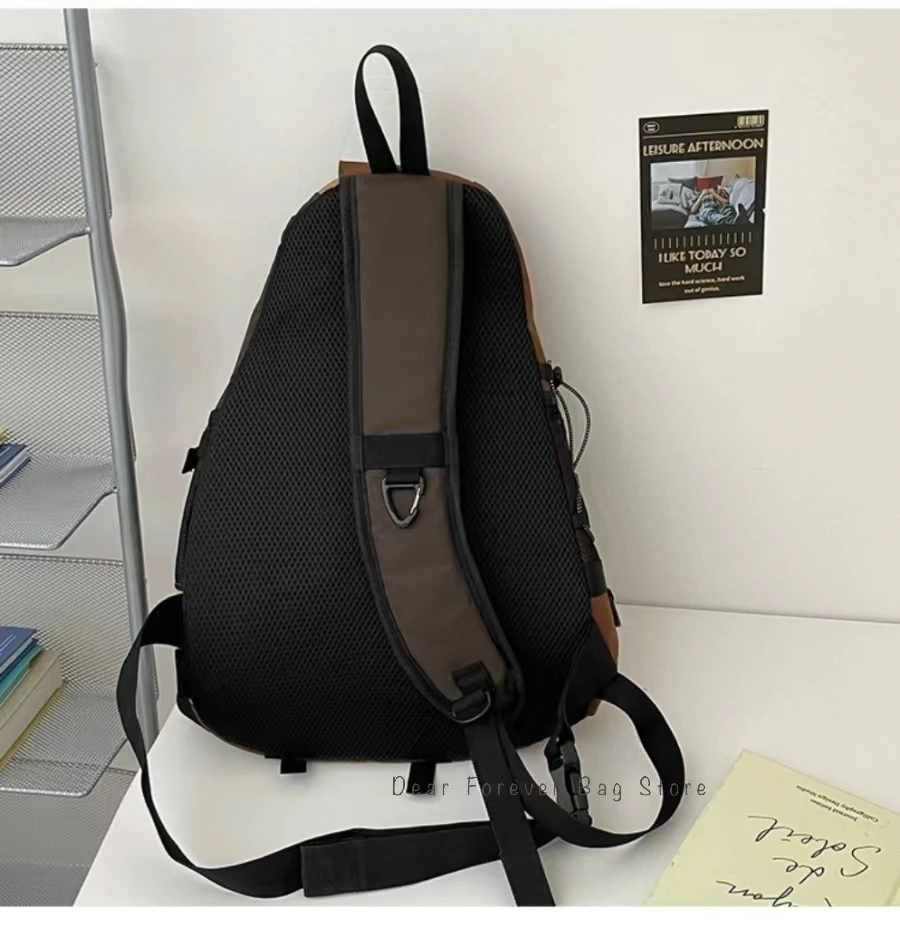 New Y2k Portable Light Nylon Crossbody Bag Trendy Rucksack Travel Shoulder Bag Casual knapsack Outdoor Sports Unisex Chest Packs