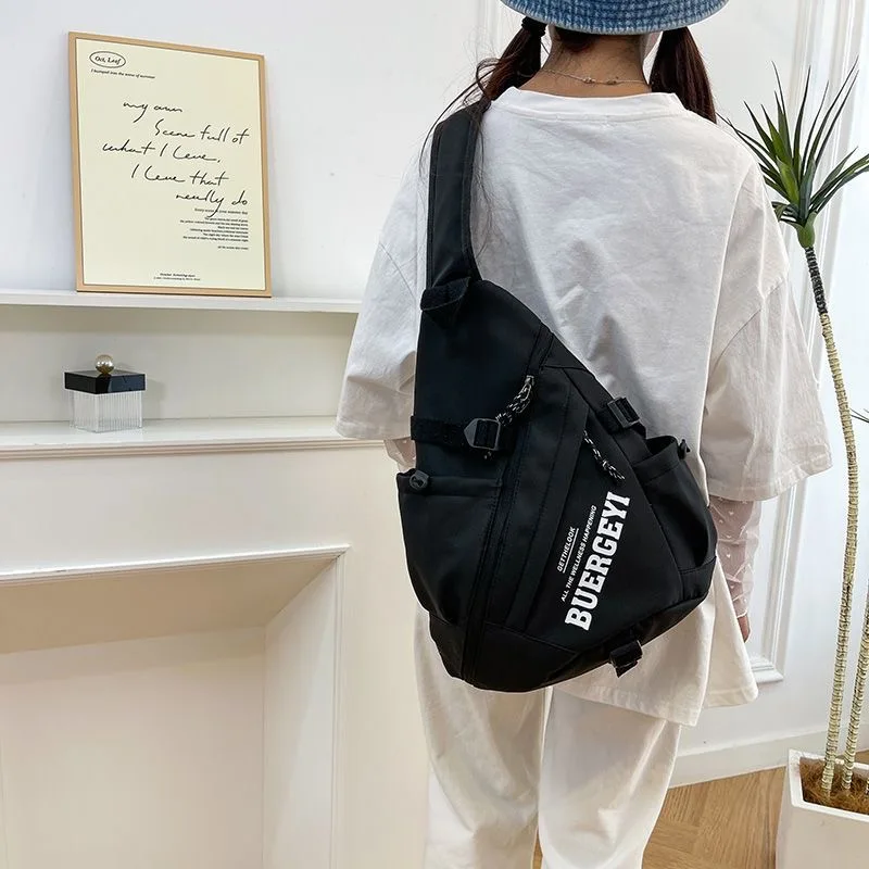 New Y2k Portable Light Nylon Crossbody Bag Trendy Rucksack Travel Shoulder Bag Casual knapsack Outdoor Sports Unisex Chest Packs