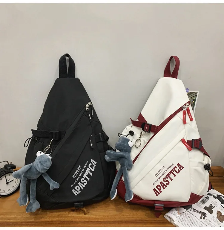 New Y2k Portable Light Nylon Crossbody Bag Trendy Rucksack Travel Shoulder Bag Casual knapsack Outdoor Sports Unisex Chest Packs