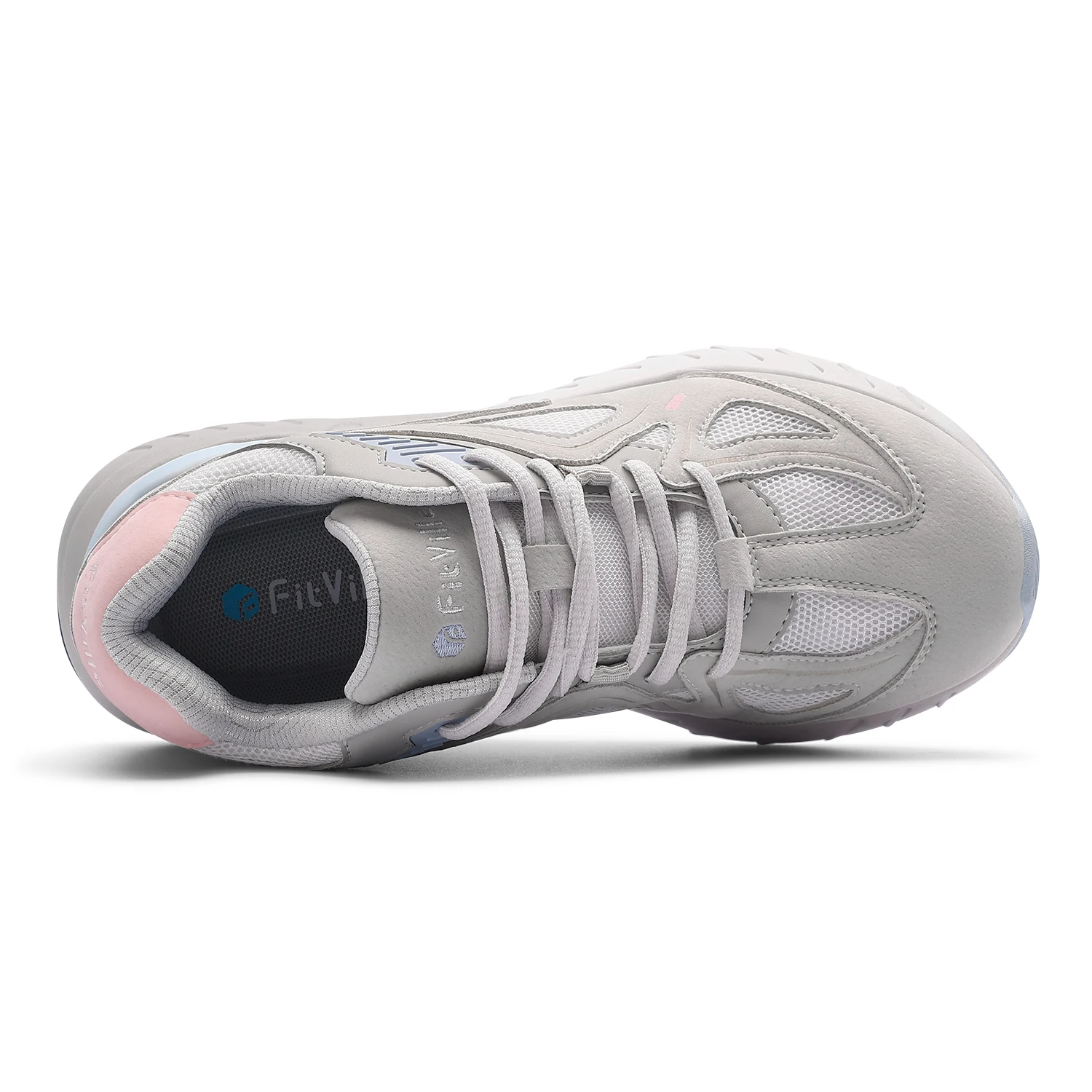 FitVille Extra Wide Women's Walking Shoes Wide Width Lightweight Sneakers for Flat Foot Plantar Fasciitis Heel Pain Relief