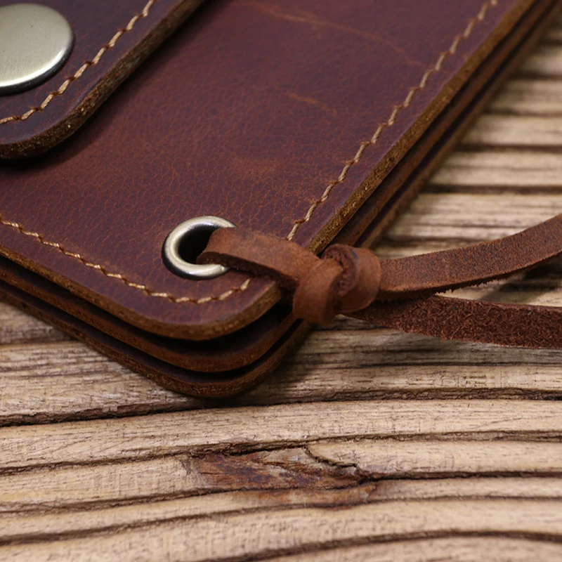 100% Genuine Leather Wallet For Men Male Brand Vintage Handmade Short Small Men's Purse Card Holder With Zipper Coin Pocket Bag