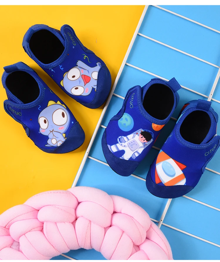 Children Indoor Sock Shoes Baby Floor Socks Spring Summer Cartoon Unicorn Girls Boys Sock With Rubber Soles Kids Slippers