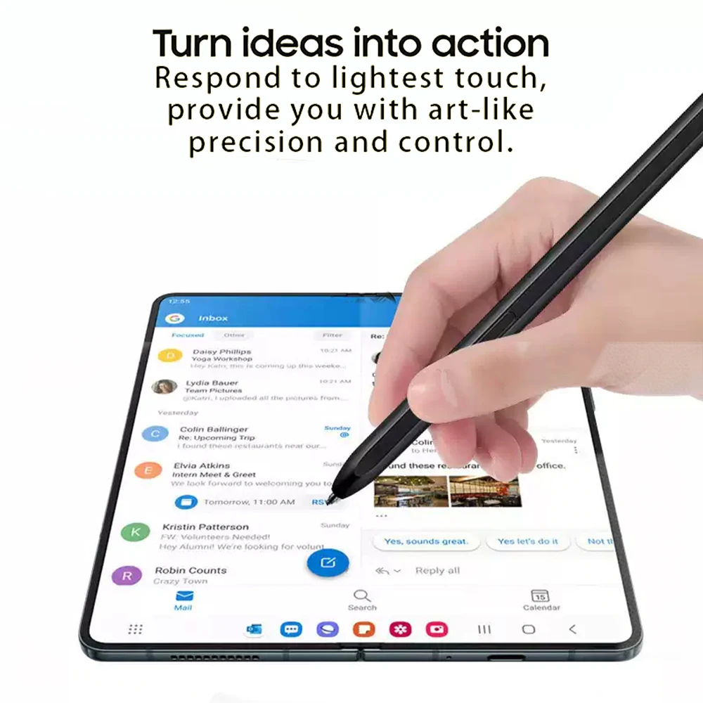 Netcosy S Pen Stylus Without Bluetooth for Samsung Galaxy Z Fold3 Z Fold4 Fold Edition, Replacement Pen with Tips & Nibs