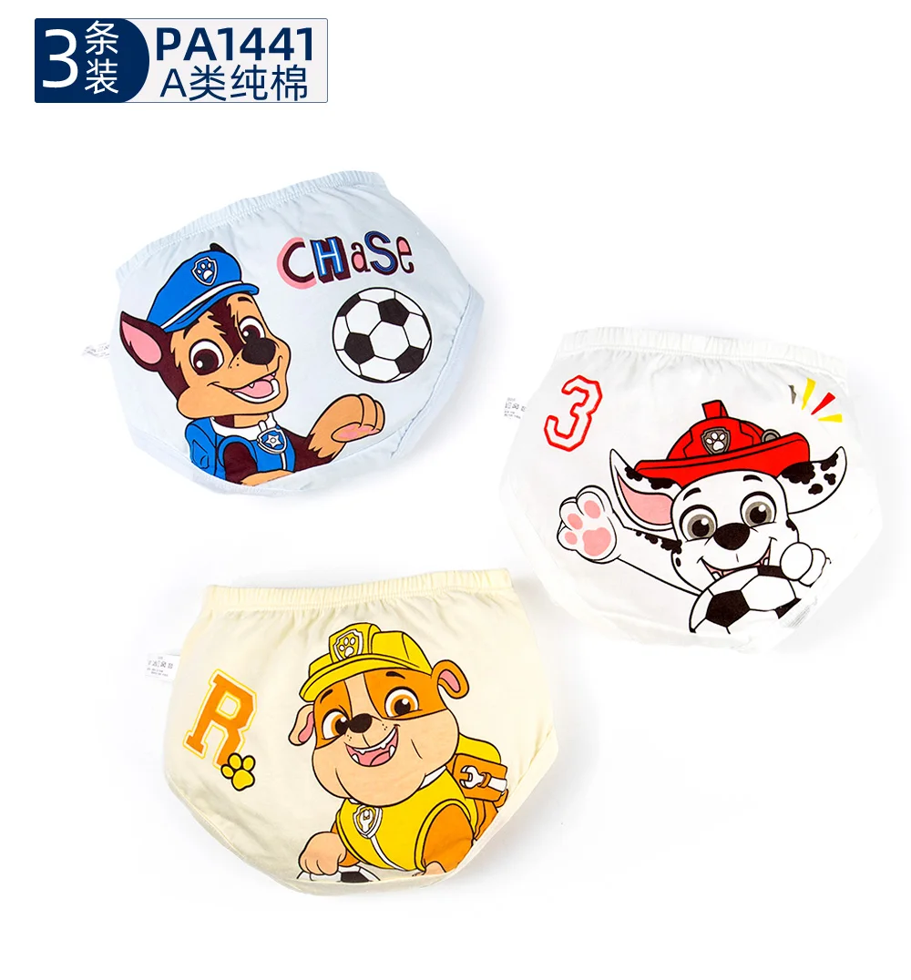 3pcs/Lot Genuine Paw Patrol Baby Boys Girls Briefs Cotton Panties Kids Underwears Children Short Underpants For 2-6 Years